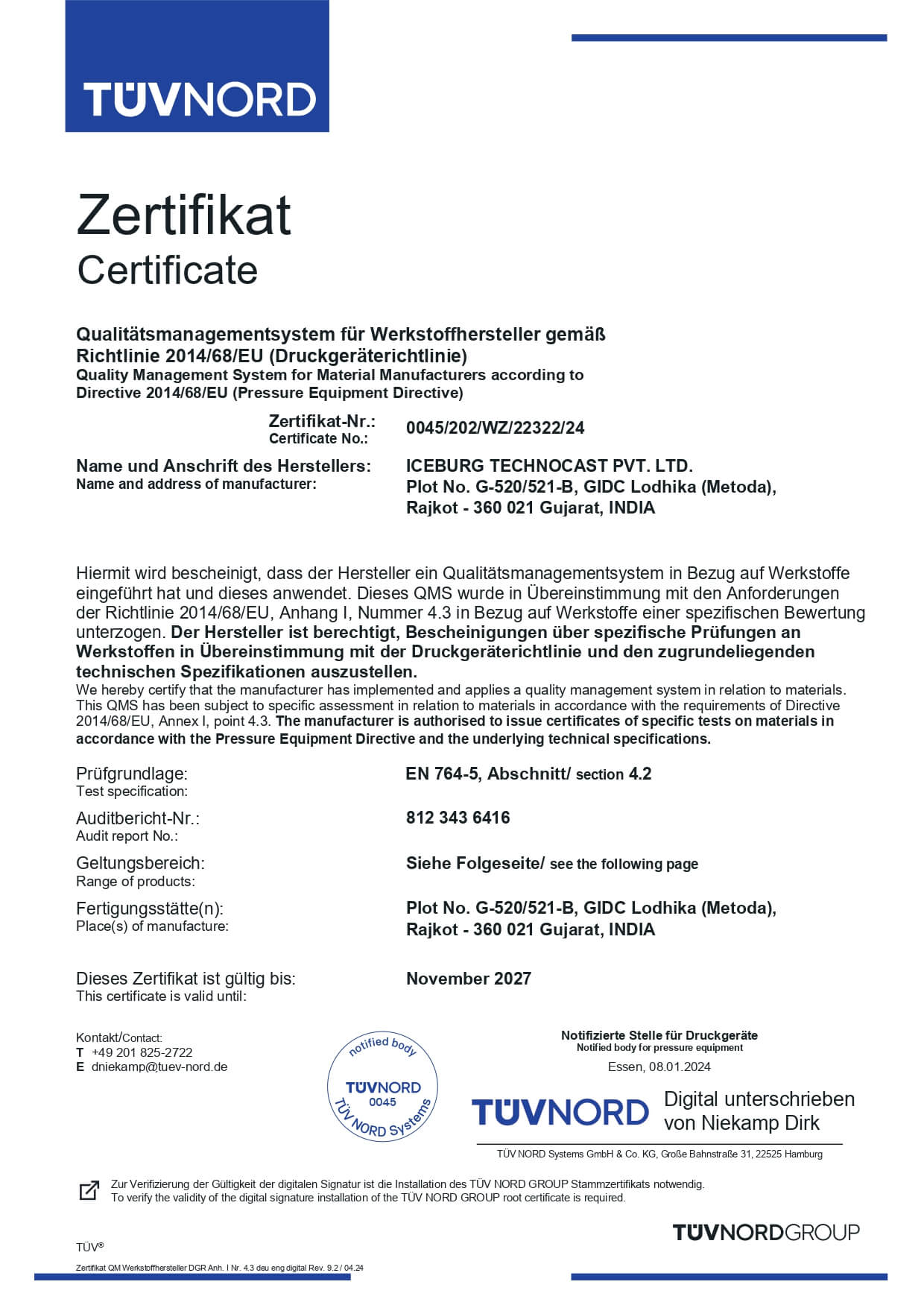 Certificate