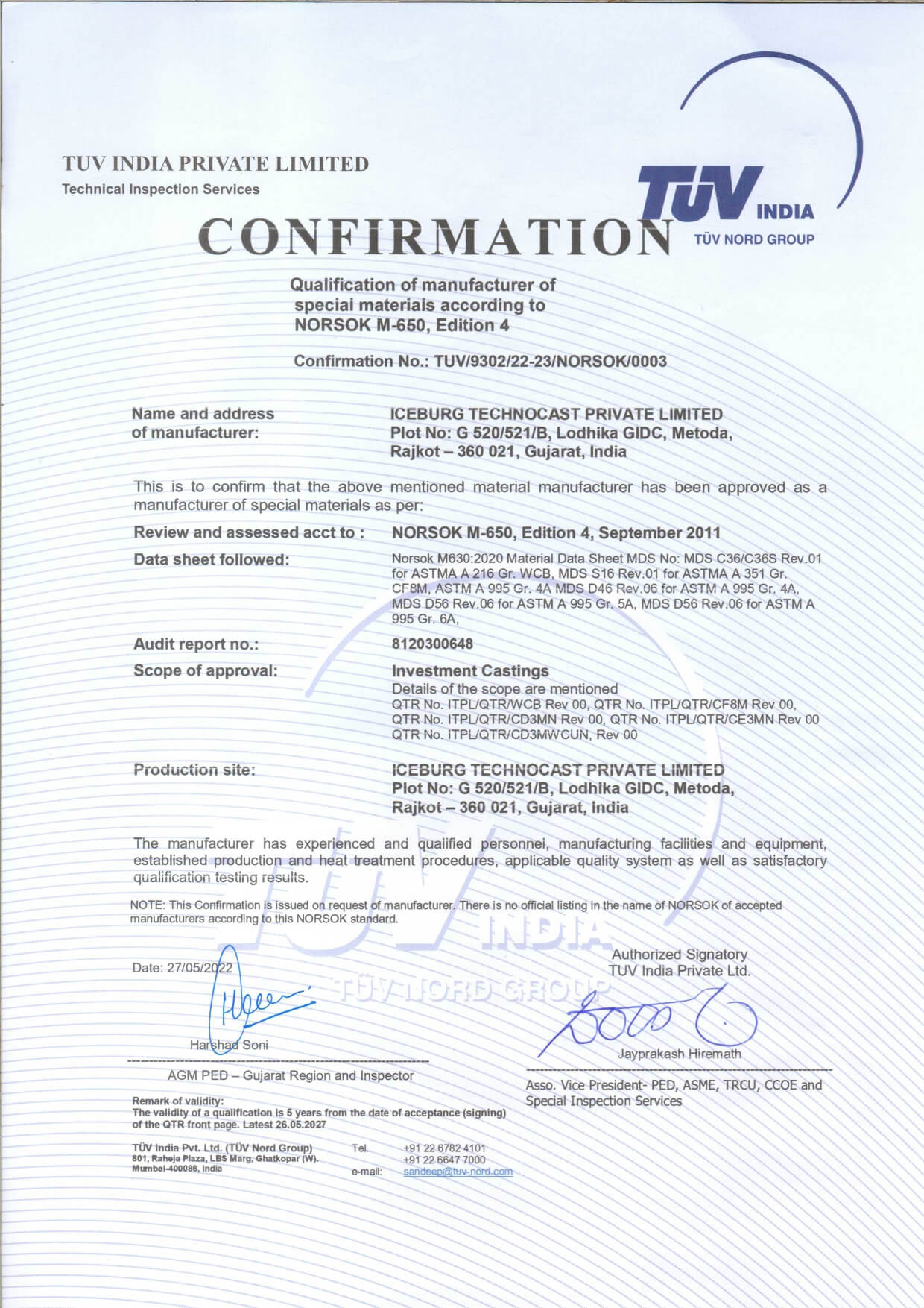 Certificate